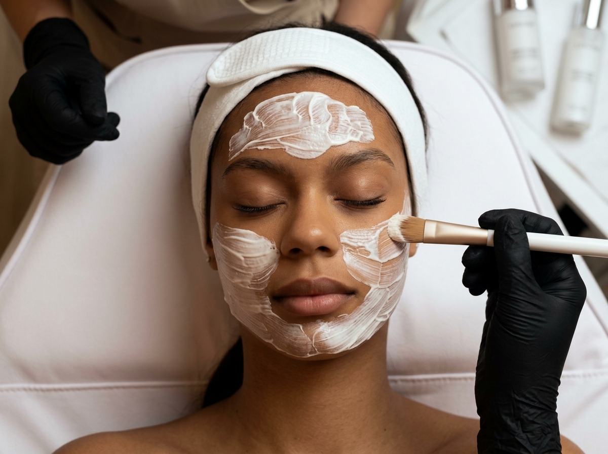 Treatment application with cream